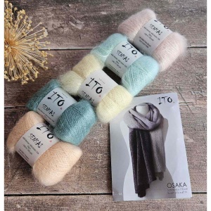 ITO Osaka Scarf knitting kit - Pastels
